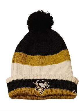 Vintage 90's NHL Reebok Pittsburgh Penguins Pom Knit Beanie